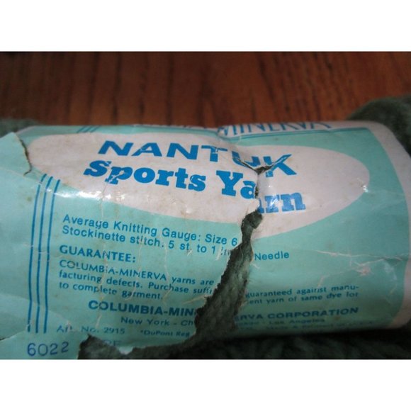 Vintage Columbia Minerva Nantuk Sports Yarn Orlon Acrylic Surf 6022 Two Full - Picture 4 of 10